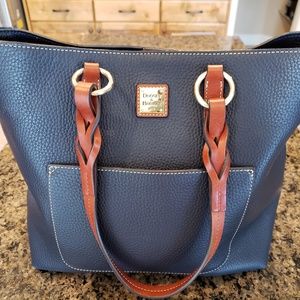 Dooney and Bourke Pebble Grain Navy Pammy Tote